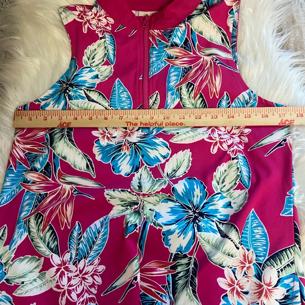 Tommy Bahama Sz M Pink and Blue Floral Women’s Mini Dress - Picture 9 of 11